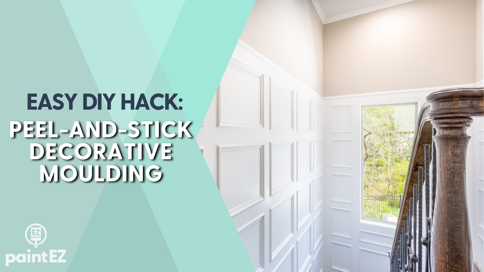 How to apply PEEL AND STICK moulding for a beautiful PICTURE FRAME MOULDING  WALL. 