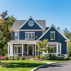 Connecticut home with popular exterior paint colors enhancing curb appeal