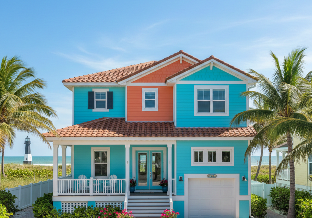 Pompano Beach, FL house painted by Paint EZ