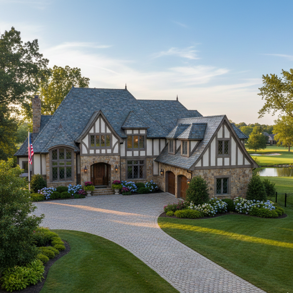 Tudor house in Grand Rapids, MI painted by Paint EZ