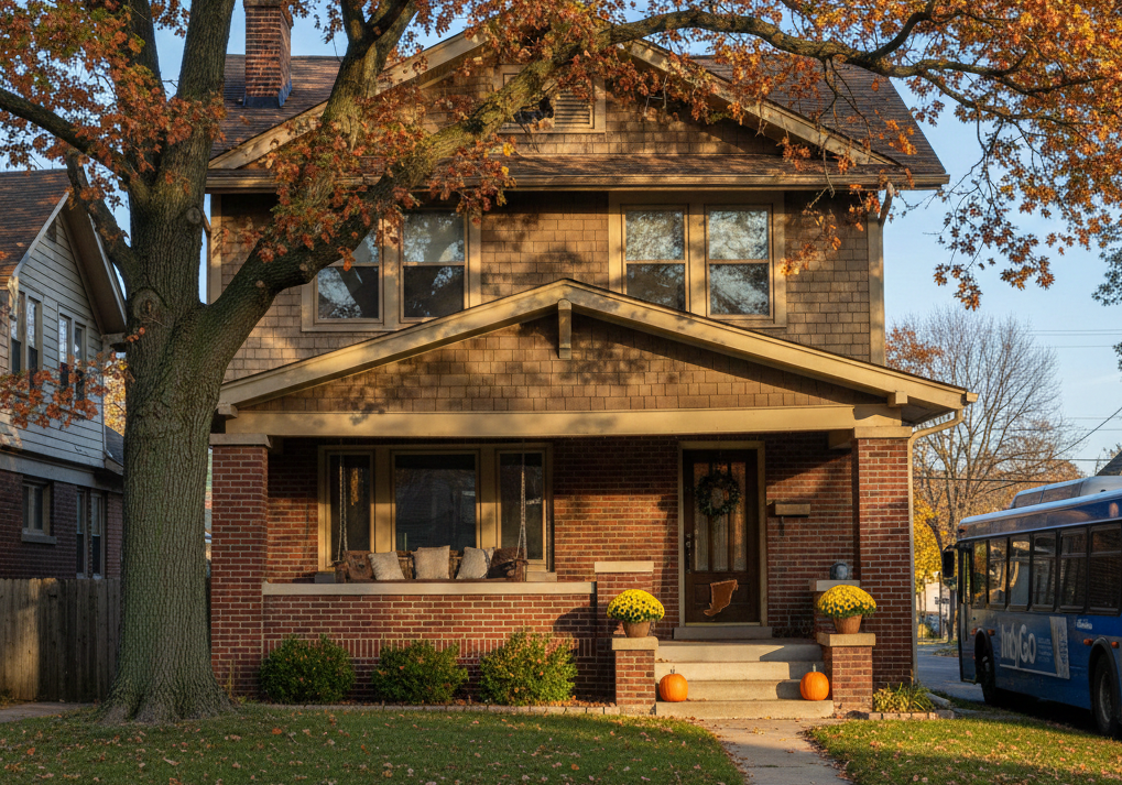 Brown house in Carmel & Indianapolis, IN painted by Paint EZ