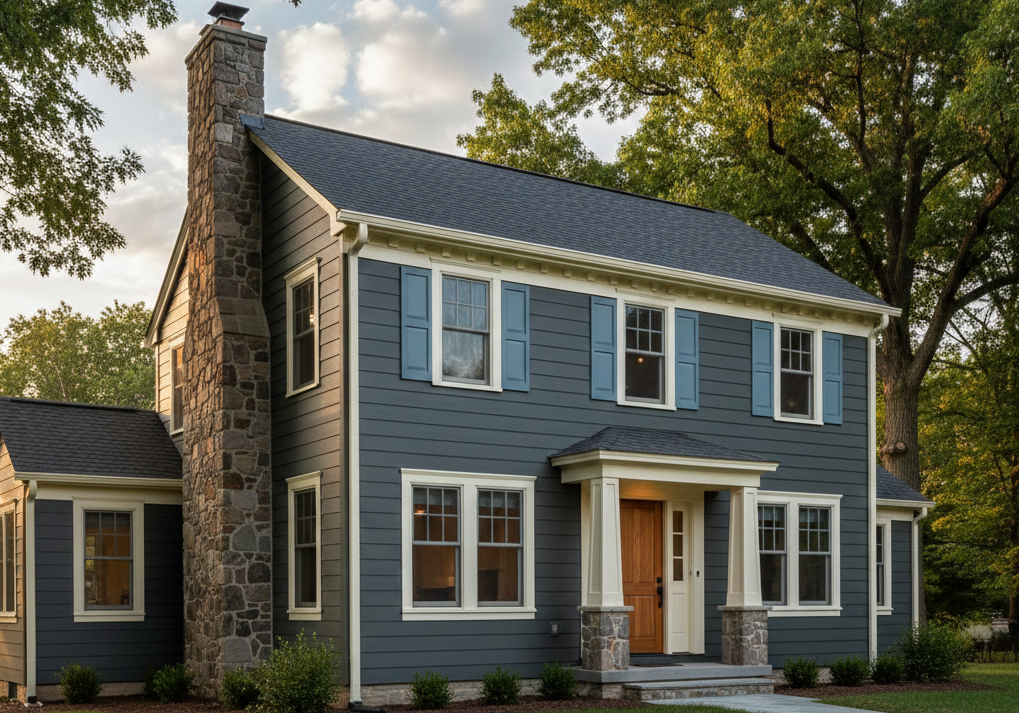 Gray house in Metro East, IL, painted by Paint EZ of Metro East