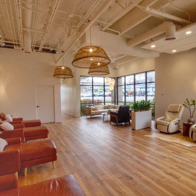 Freshly painted modern commercial interior by Paint EZ – professional commercial painting services that enhance business spaces with clean, durable finishes.