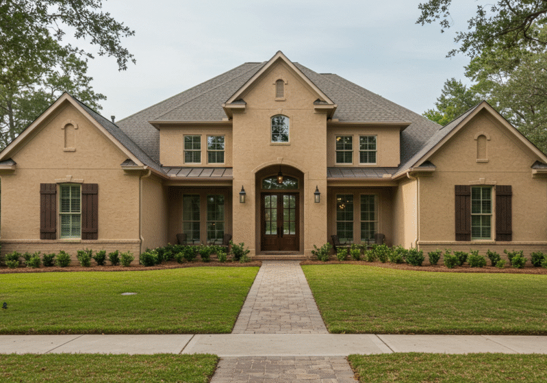 Light gray house in Acadiana, LA painted by Paint EZ
