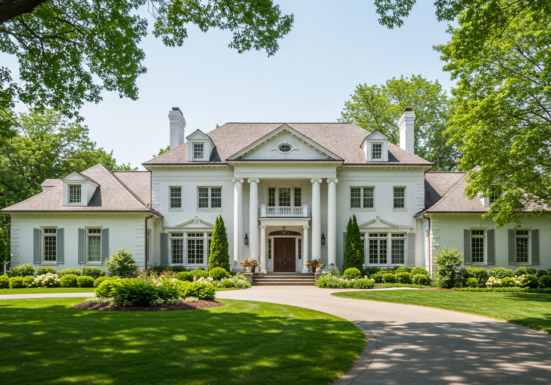 House painted white in Grosse Pointe, Michigan