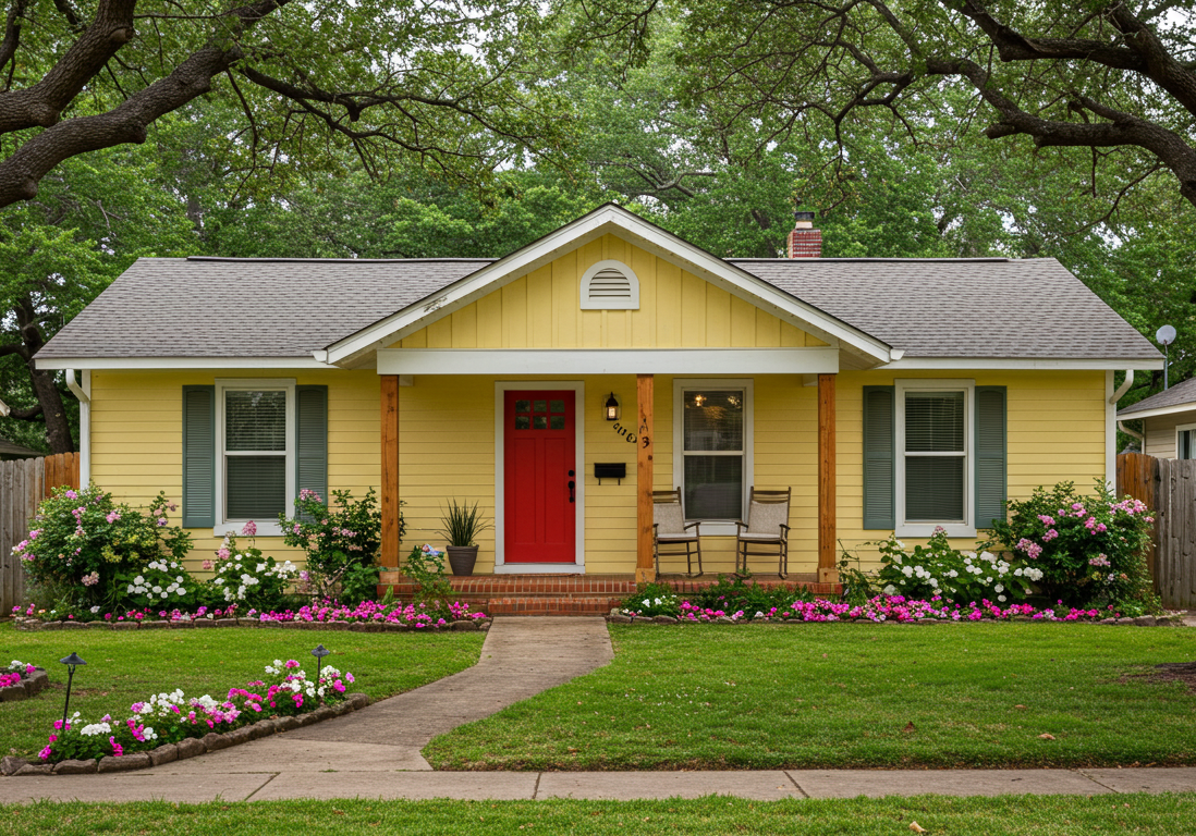 Light gray house in Northeast, TX painted by Paint EZ.