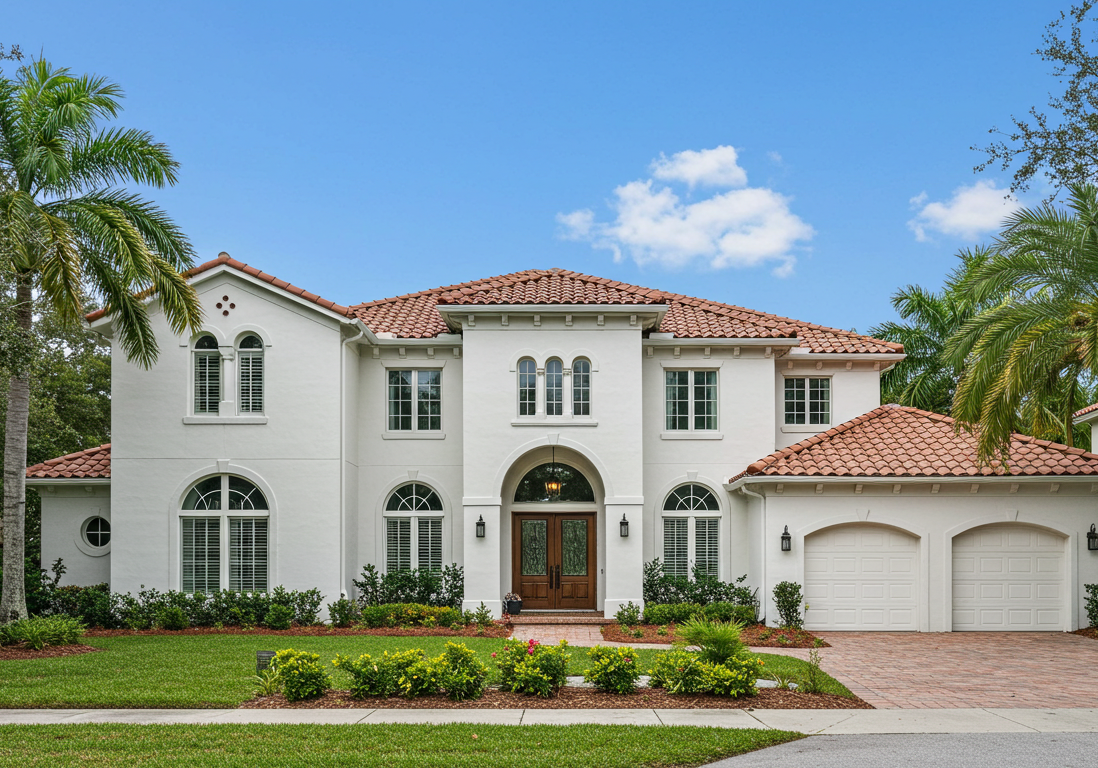 House painted white in Sarasota, FL by Paint EZ of Sarasota
