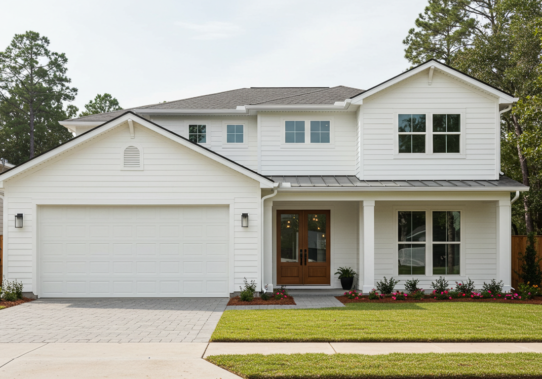 House in Gainesville, FL recently painted white by Paint EZ.