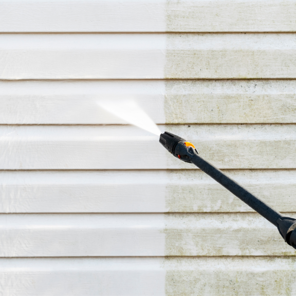 Professional pressure washing by Paint EZ &ndash; expert surface preparation services that clean and restore siding before painting or staining.