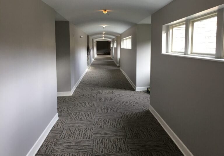 Assistant living hallway painted by the Paint EZ crew.