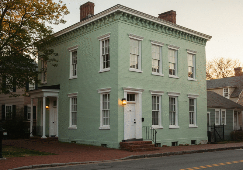 Paint EZ of Durham | Durham Professional Painters House painted light green in Durham, NC
