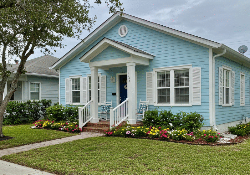 House painted light blue in Naples, FL