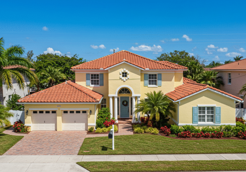 Paint EZ of Naples | Professional Painters House painted yellow in Naples, FL.