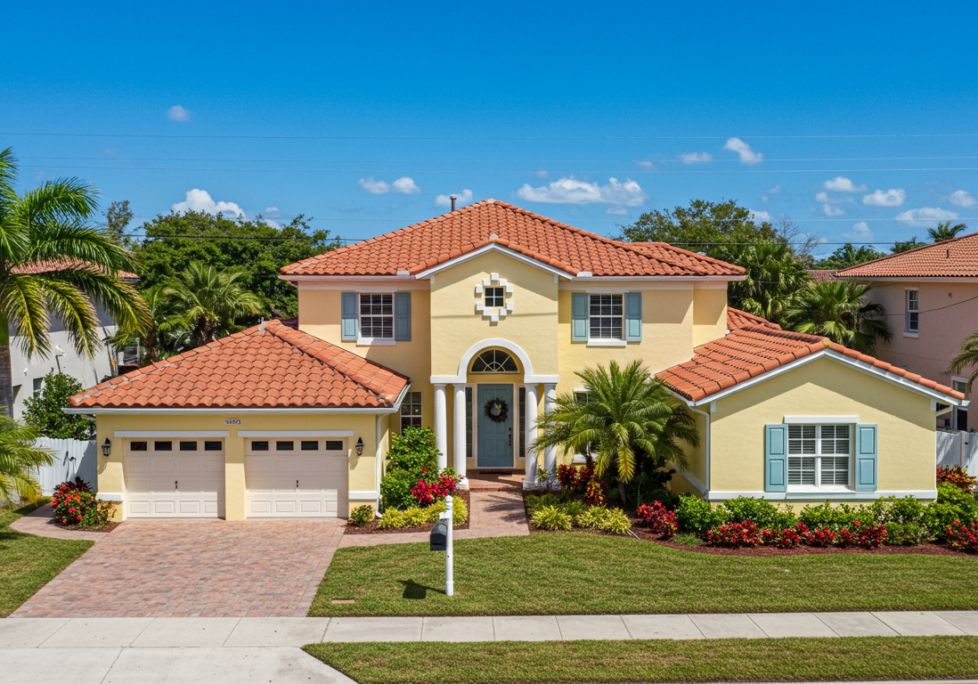 House painted yellow in Naples, FL.