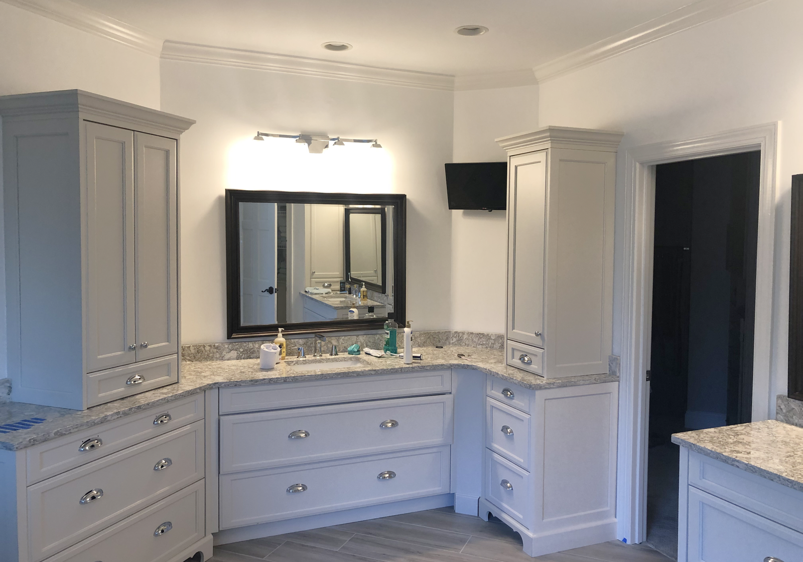 Interior painting of a bathroom by Paint EZ crew.