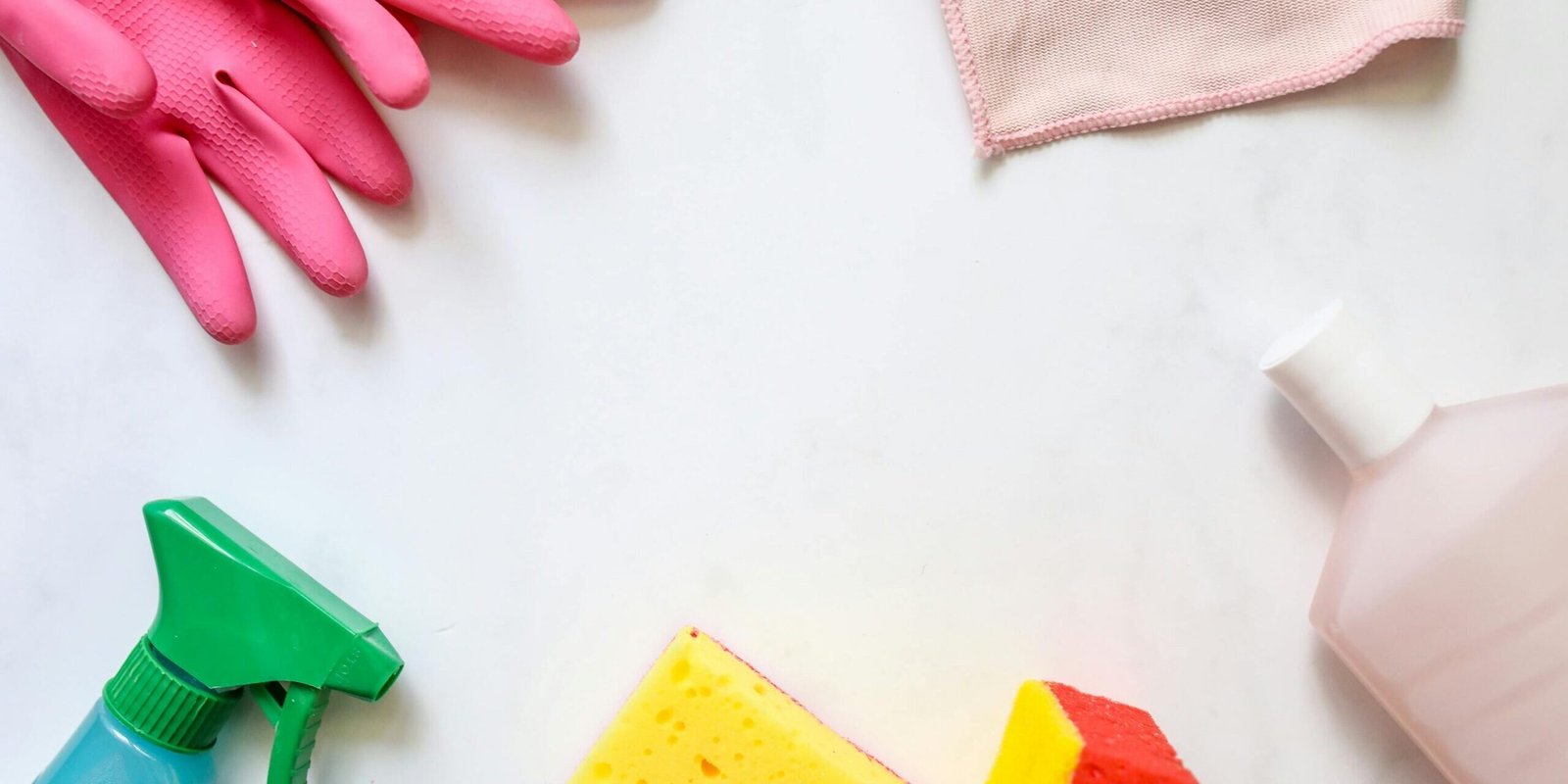 Spring cleaning tools for interior wall cleaning and home maintenance preparation